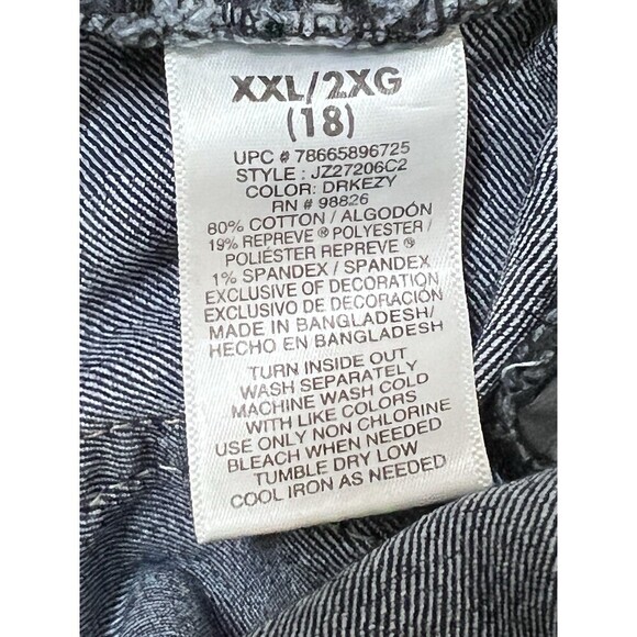 Jordache Girls Fringe Hem Shortalls With Science Themed Patches Size‎ XXL 18 - Picture 10 of 11